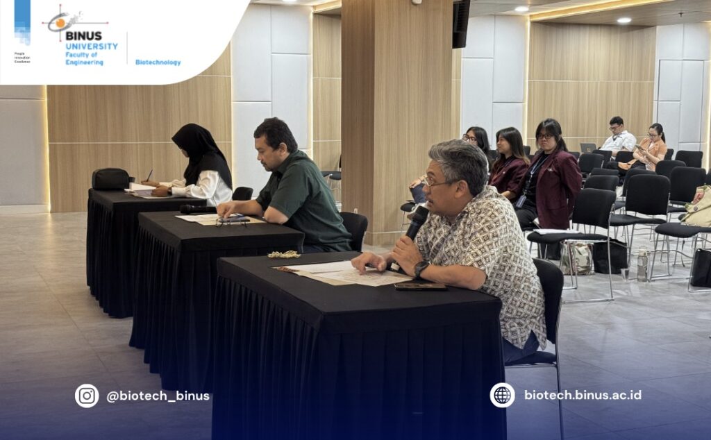 sesi tanya jawab bersama dewan juri pada presentasi Innovative Ideas Competition terkait bioresource utilization dalam Biospheric 2026
